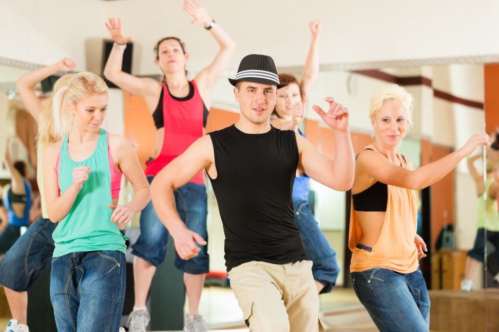 People in a dance studio