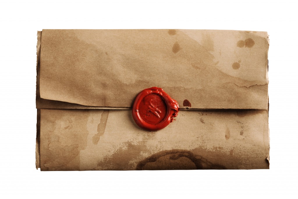 wax seal isolated on white background