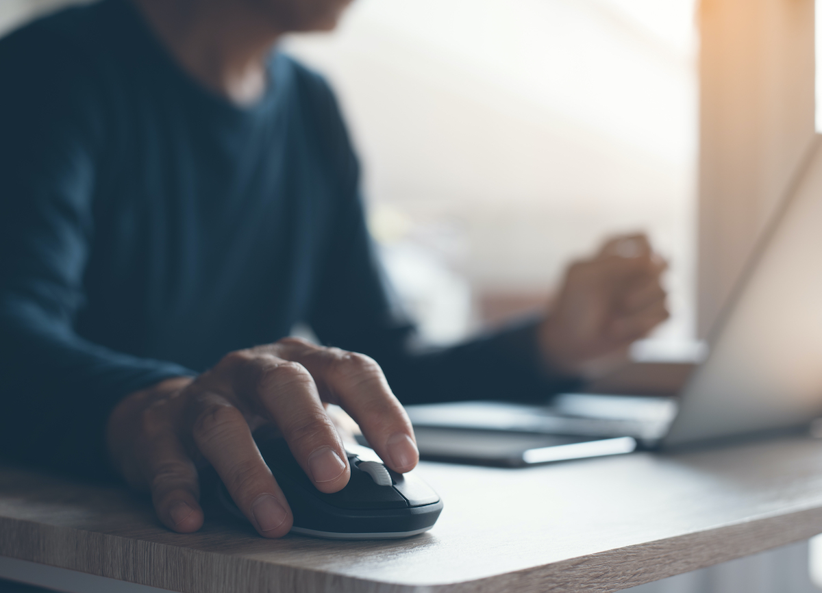 man working on his laptop