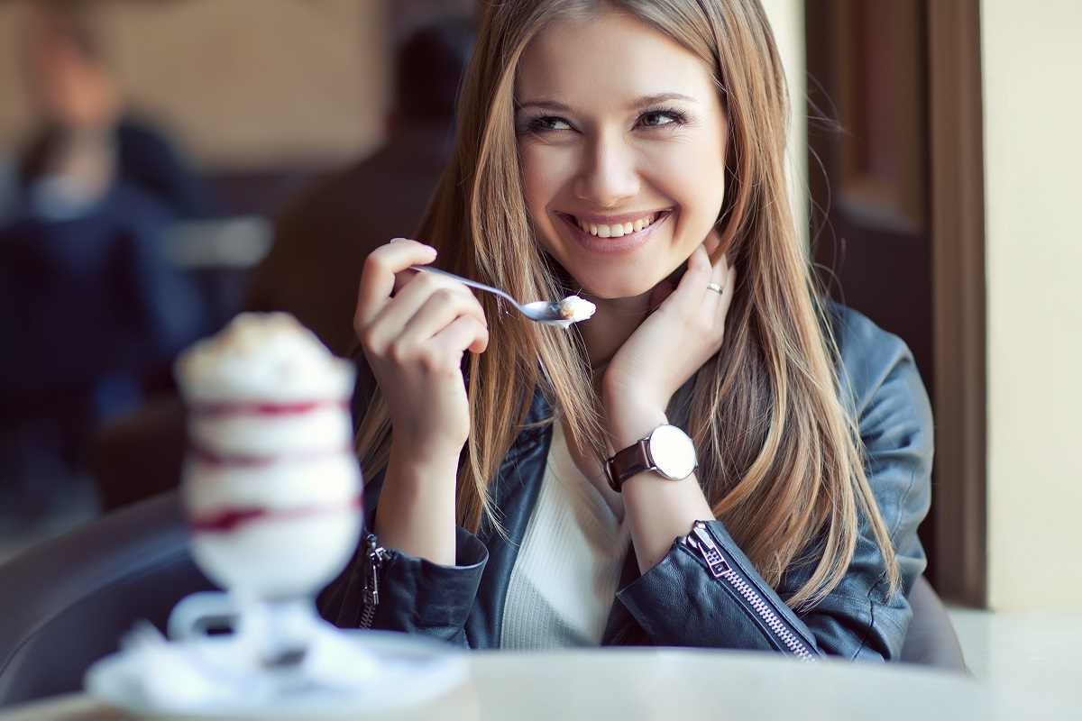 woman smiling 