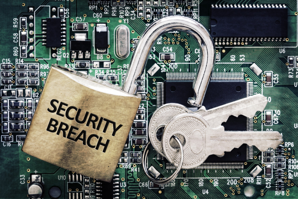 A security breach happening to a company